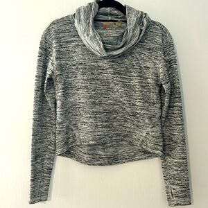 Z by Zella Mockneck Cropped Sweater‎ Gray Size XS Tall
